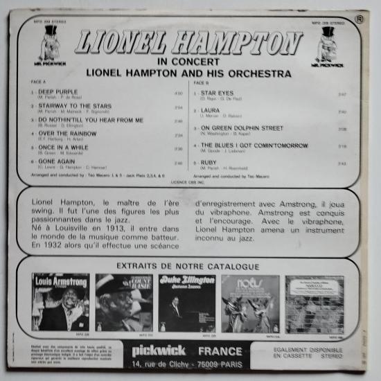 Lionel hampton in concert album vinyle occasion 1