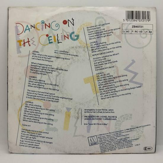 Lionel richie dancing on the ceiling single vinyle 45t occasion 1