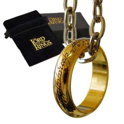 Lord of the rings anneau unique et chaine replique boite