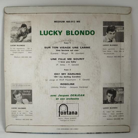 Lucky blondo sur ton visage une larme single vinyle 45t occasion 1