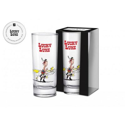 Lucky luke long drink glass 420 ml luke jolly jumper