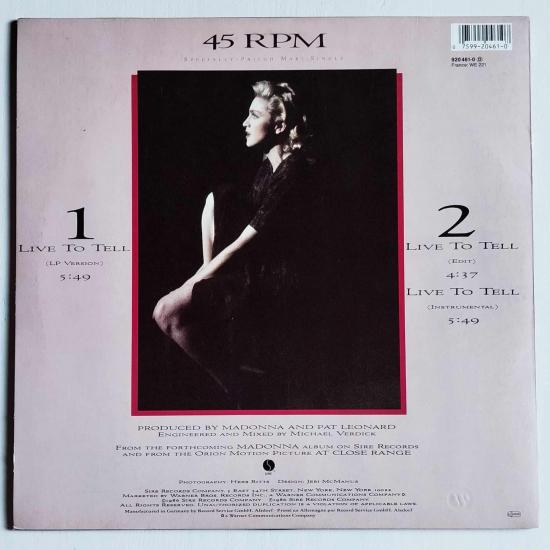 Madonna live to tell maxi single vinyle occasion 1