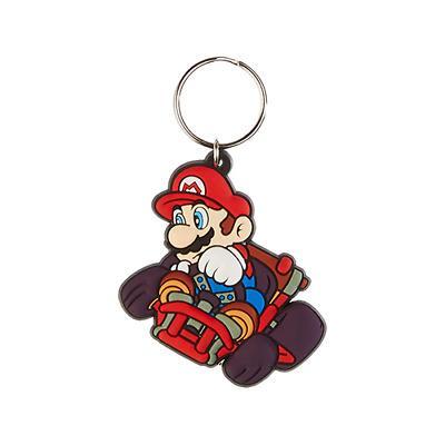 Mario kart mario drift rubber keychain