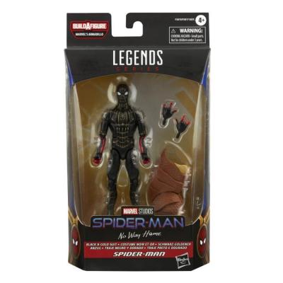 Marvel black gold suit spider man figurine legends series 15cm