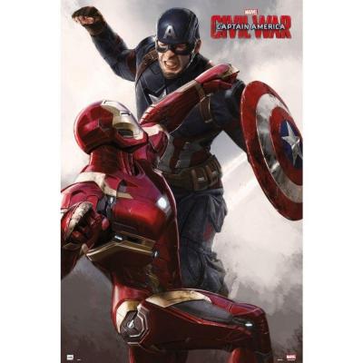 Marvel captain america vs iron man poster 61x91 5cm
