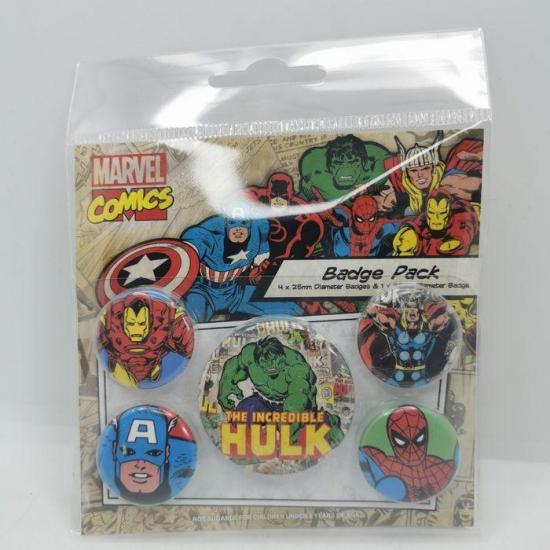 Marvel comics pack 5 badges 2