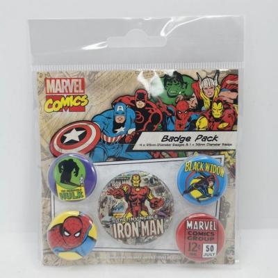 Marvel comics pack 5 badges