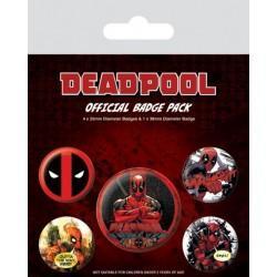 Marvel deadpool pack 5 de badges outta the way