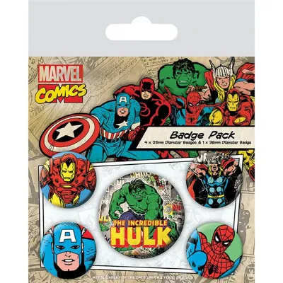 Marvel hulk pack de 5 badges