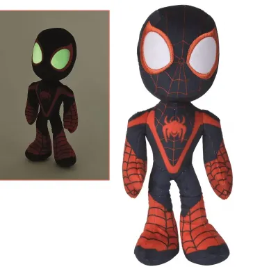 Marvel peluche spiderman miles morales yeux phosphorescents 25cm