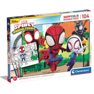 Marvel spiderman happy color puzzle 104p