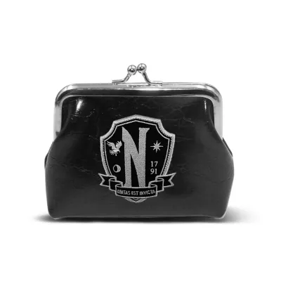 Mercredi nevermore porte monnaie retro 11x10x6cm