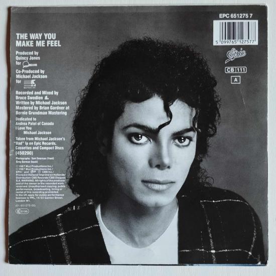 Michael jackson the way you make me feel single vinyle 45t occasion 1