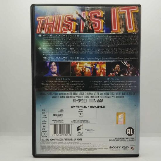 Michael jackson this is it dvd occasion 1