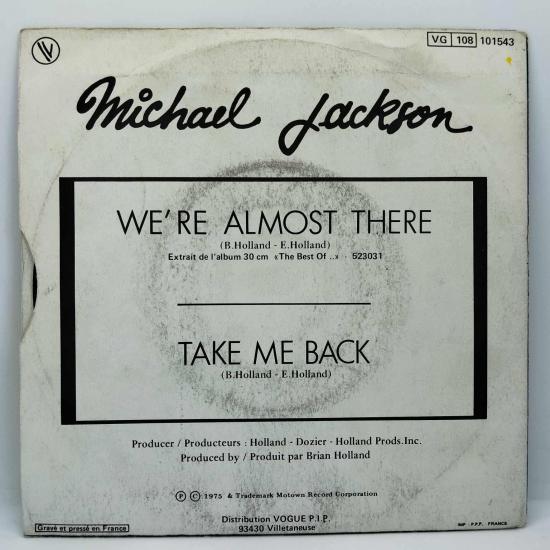 Michael jackson we re almost there single vinyle 45t occasion 1