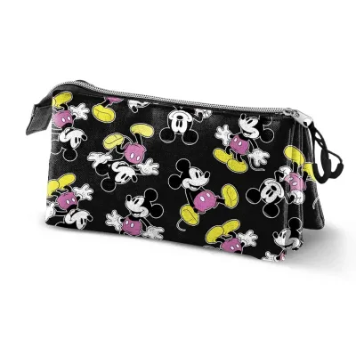 Mickey damier trousse triple eco 23x11x7cm