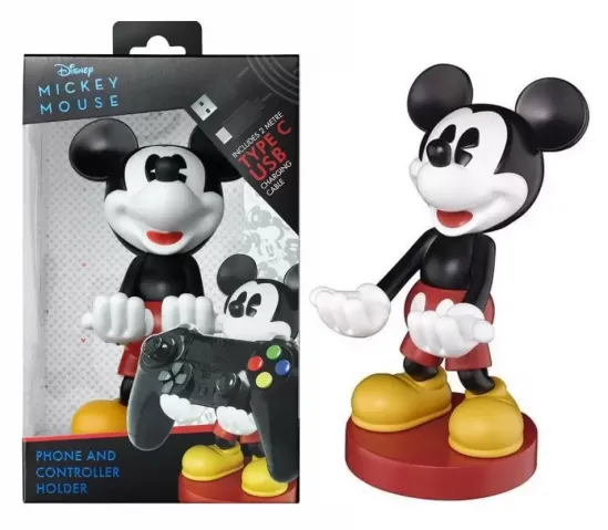 Mickey figurine 20cm support manette portable