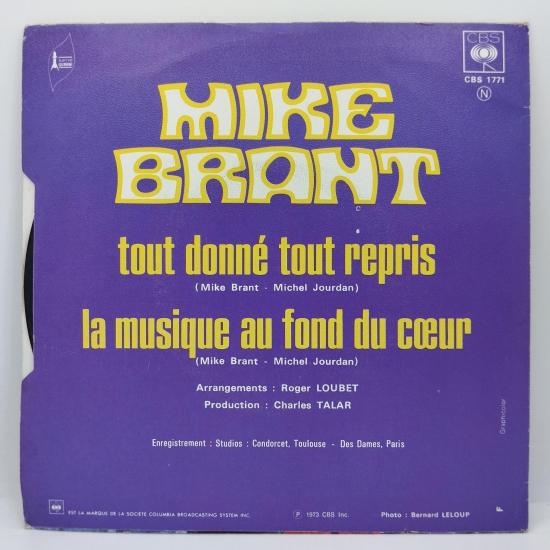 Mike brant tout donne tout repris single vinyle 45t occasion 1