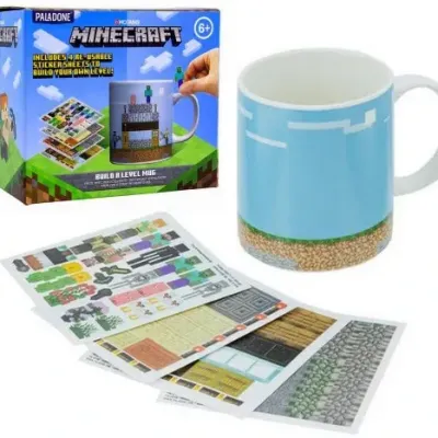 Minecraft contruis un niveau mug avec stickers 1