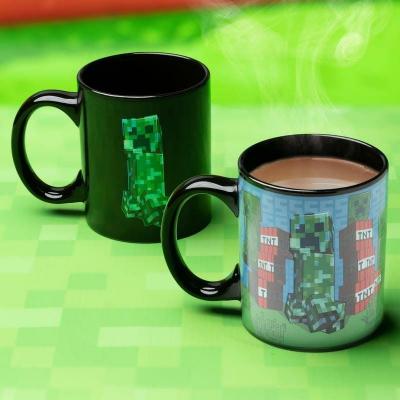 Minecraft creeper mug thermoreactif
