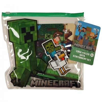 Minecraft ensemble d ecriture 6 pieces trousse