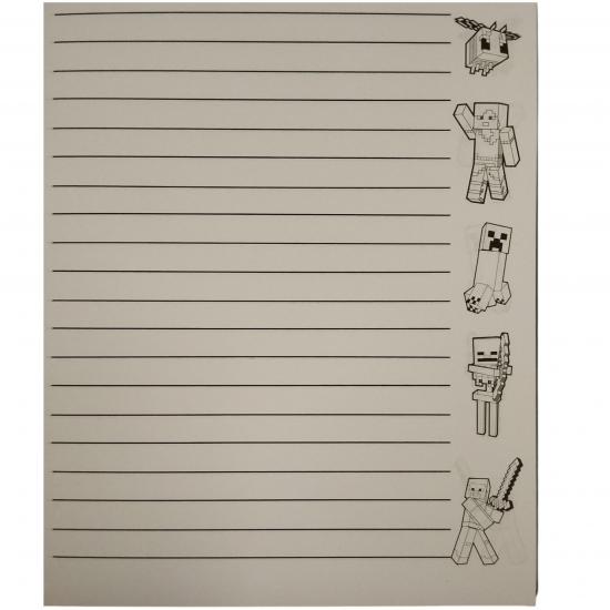 Minecraft notebook a5 sticker sheet 3