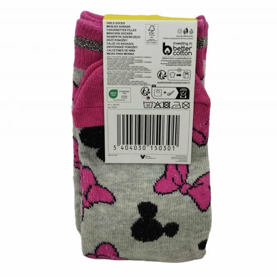Minnie mouse pack de 2 paires de chaussettes enfants t31 34 1