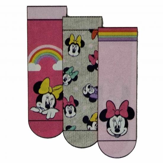Minnie mouse pack de 3 paires de chaussettes enfants t27 30 3