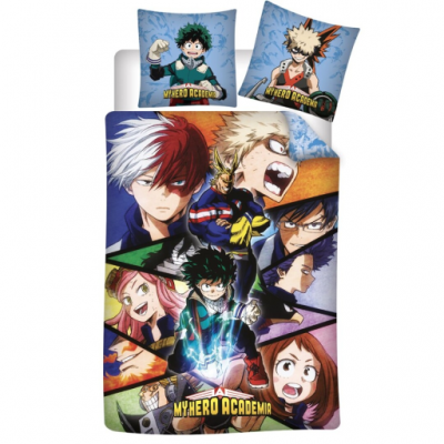 My hero academia parure de lit 140x200cm 100 microfibre