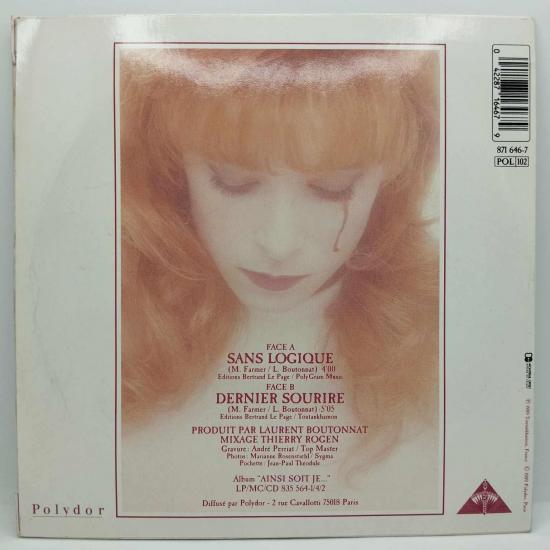 Mylene farmer sans logique single vinyle 45t occasion 1