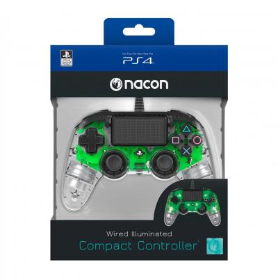 Nacon wired official controller clear green ps4
