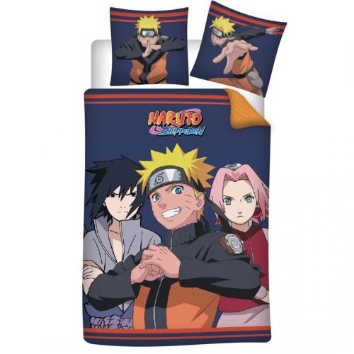 Naruto friends parure de lit 140x200cm 100 microfibre