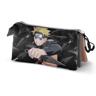 Naruto plumier 3 compartiments 23x11x10 matiere recyclee