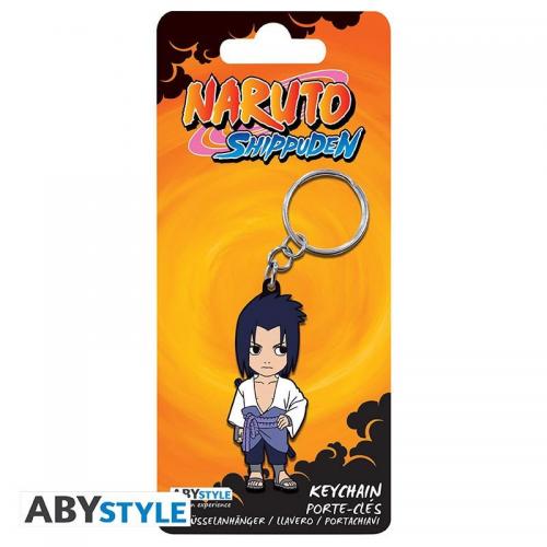 Naruto shippuden porte cles pvc sasuke x4