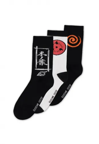 Naruto shippuden symbol pack de 3 paires de chaussettes t39 42