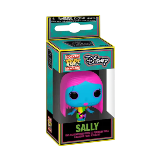 Nightmare before chrismas pocket pop keychains blacklight sally