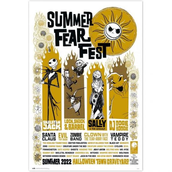 Nightmare before christmas summer fear fest poster 61x91cm 1