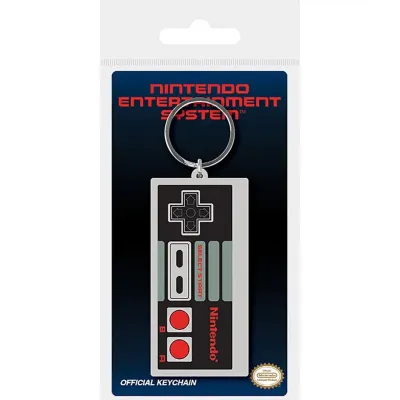 Nintendo nes controller rubber keychain