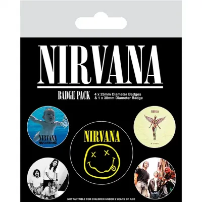 Nirvana pack 5 badges iconic