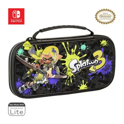 Official deluxe travel case splatoon 3 for nintendo switch