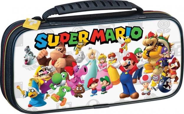 Official mario friends white travel case for nintendo switch