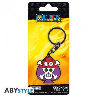One piece porte cles metal skull ace
