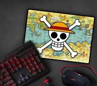 One piece tapis de souris gaming 35x25 skull with map