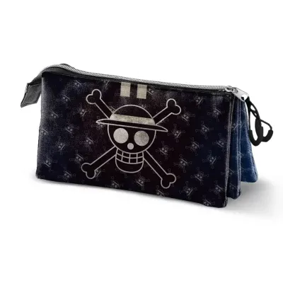 One piece vintage skull trousse triple eco 23x11x7cm