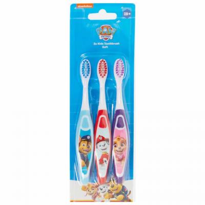 Paw patrol pack 3 brosses a dents enfant