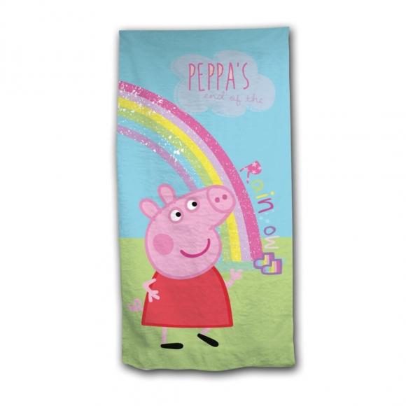 Peppa pig serviette de plage en polyester 70 x 140 cm