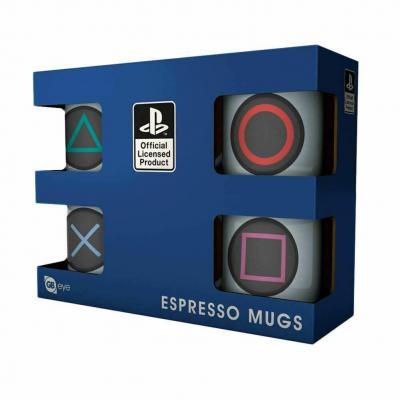 Playstation set de 4 mini mugs 150ml boutons