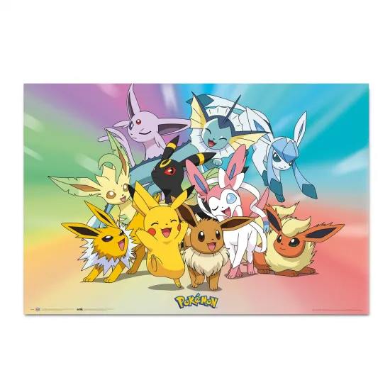 Pokemon evolution evoli gotta catch em all poster 61x91cm