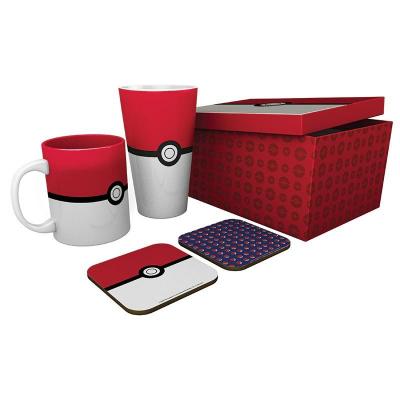 Pokemon gift box chope mug 2 dessous de verre poke ball