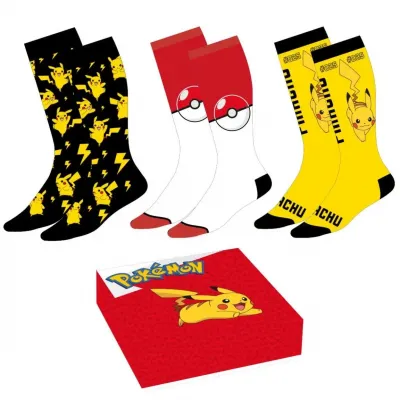 Pokemon pack de 3 paires de chaussettes taille 40 46